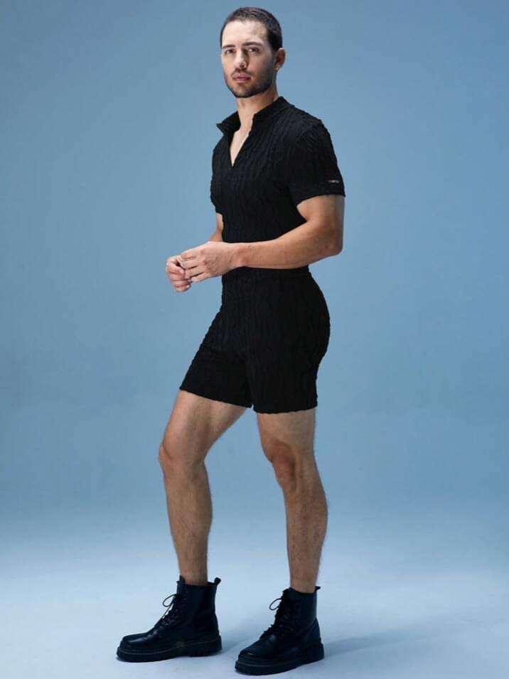 Midnight Ripple Romper